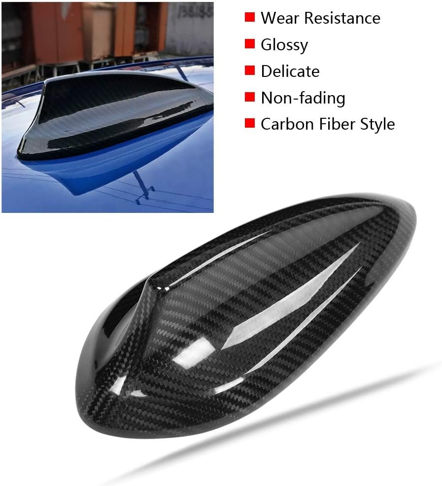 Carbon Fiber Shark Fin Antenna Cover Trim Cap, Pack of 2 Q162093