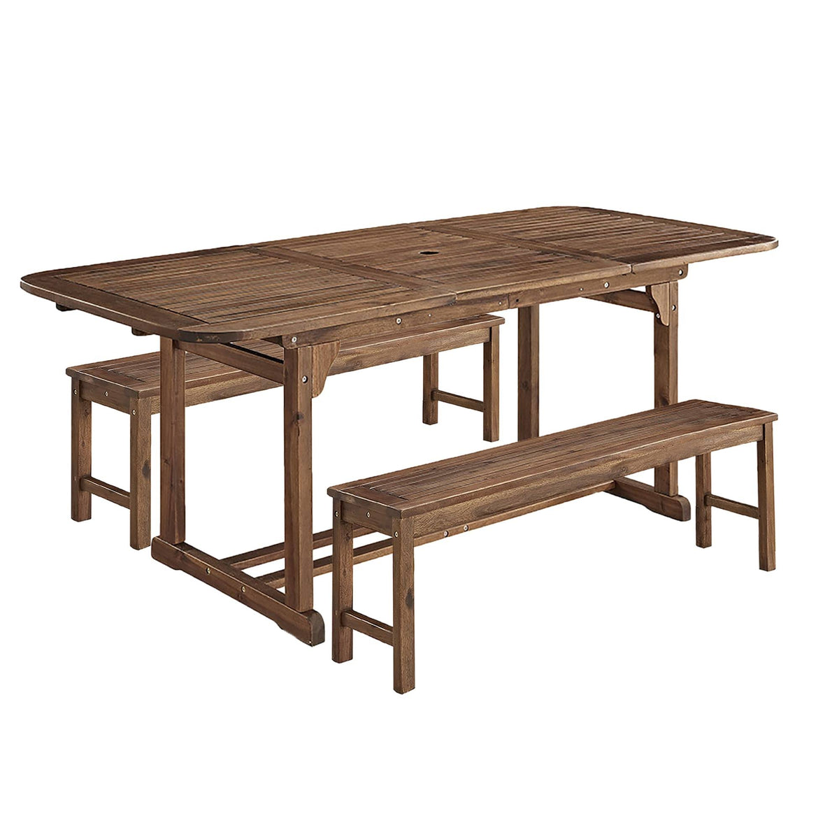 Dark Brown Acacia 3-Piece Patio Dining Set J10067