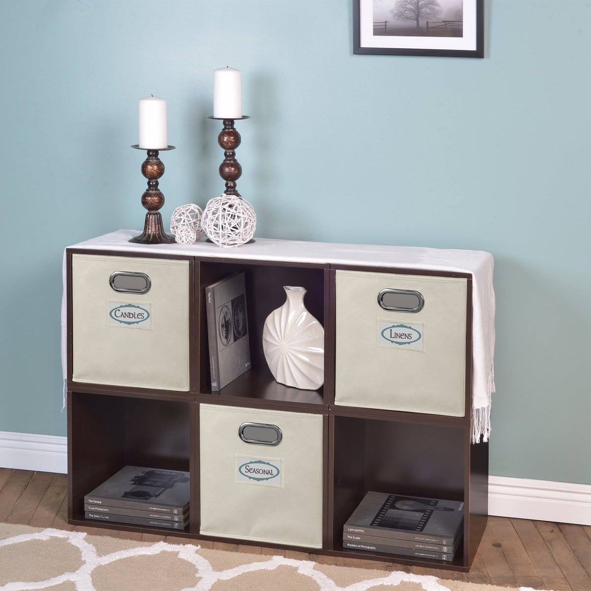 6 Cubes and 3 Canvas Bins Storage Set P255