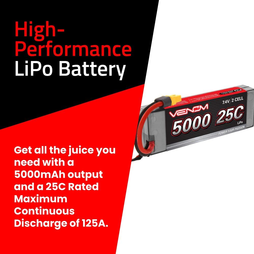 2S 5000mAh 7.4V LiPo Battery U42002