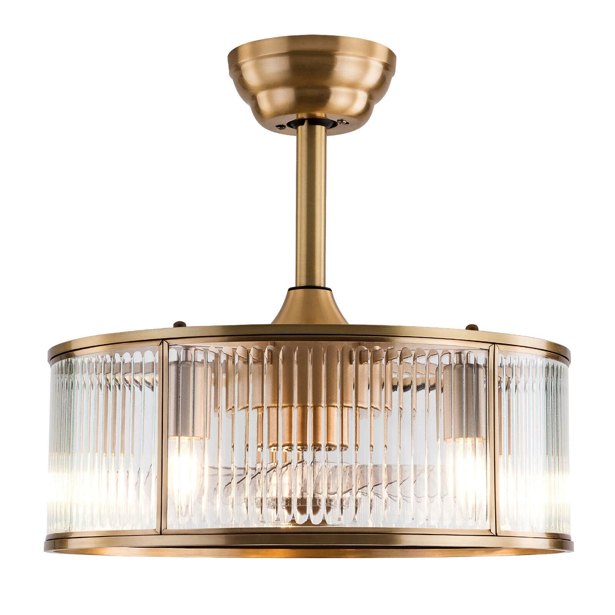 18inch Farmhouse Ceiling Fan Light Gold With Remote Control T558