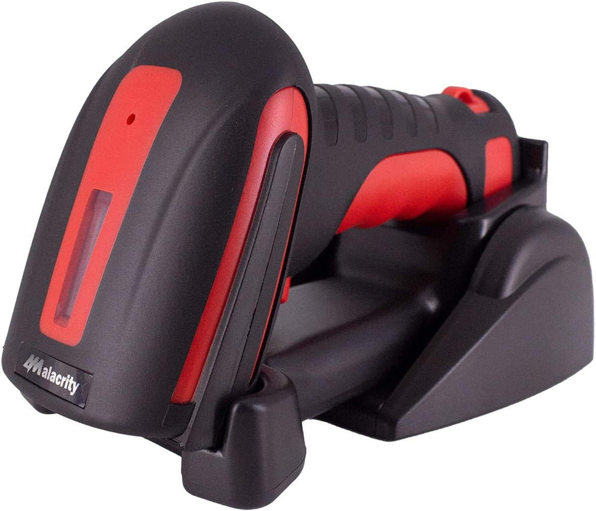 2D 1D QR Industrial Barcode Scanner with Stand, Bluetooth & 2.4GHz Wireless & Wired USB 3in1, Hands Free Barcode Reader, Pack of 2 Y343