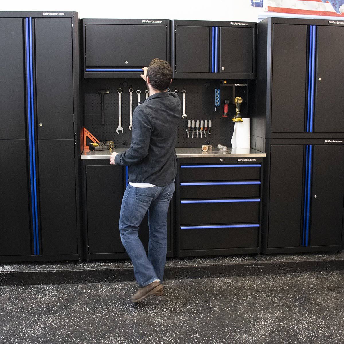 4-Drawer Base Cabinet with Stainless Steel Worktop F48013