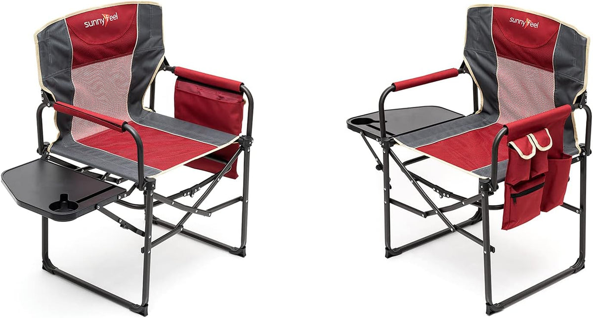 Oversized Portable Folding Camping Chair with Side Table T685