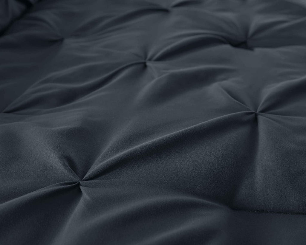 7-Piece Pintuck Comforter Set, Queen, Shadow Gray S27397