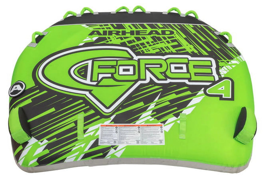 4-Person Towable Boat Tube Float, Heavy-Duty Nylon, Green J2012