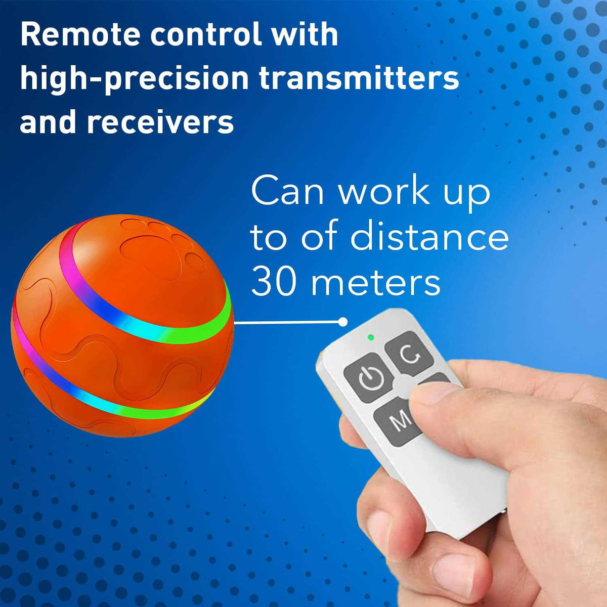 Interactive Dog Toy Ball with Remote Control I15754