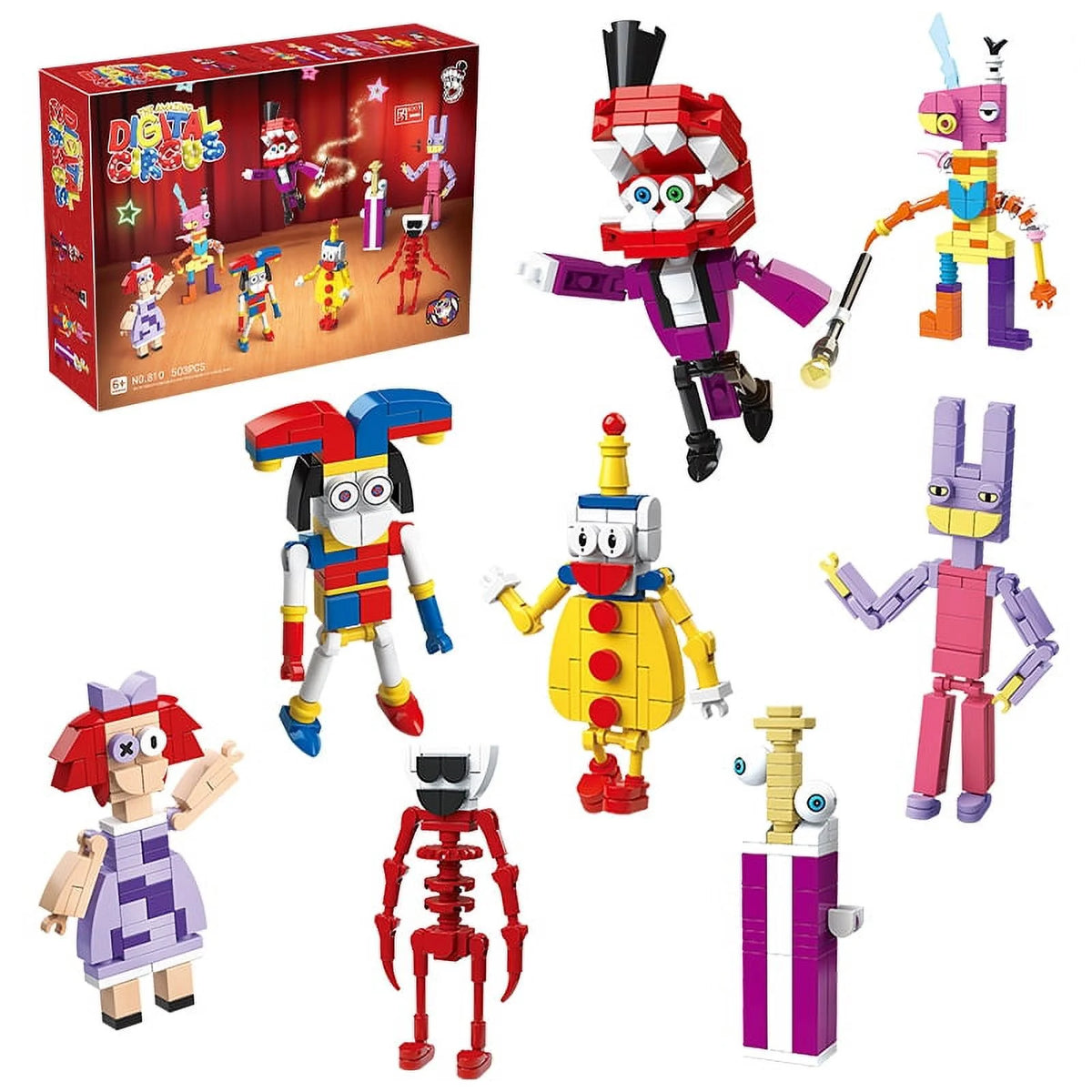 8 in 1 Digital Circus Building Blocks Toys Set C203