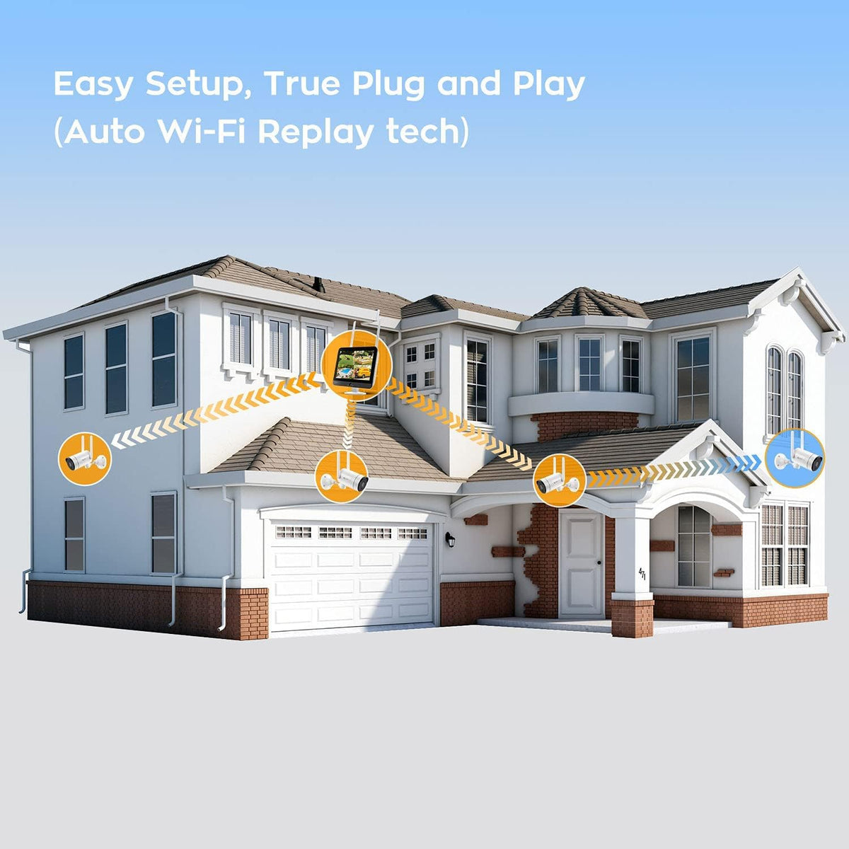 2K Wireless Security Camera System with 12 HD Monitor and 4pcs Cameras Q217697