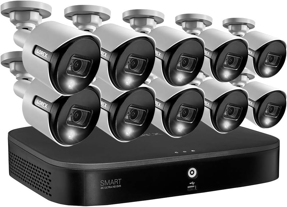 4K Ultra HD 16-Channel Security System with 2TB DVR and 10 Cameras T626128