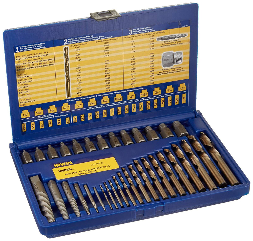 35-Piece Screw Extractor Drill Bit Set Y475178