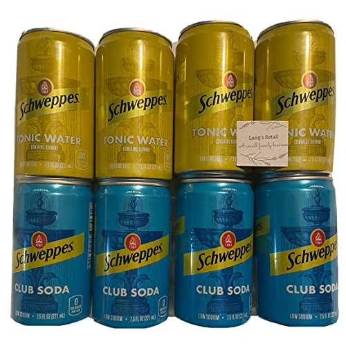 Tonic Water and Club Soda Mini Cans, Pack of 8 F76015