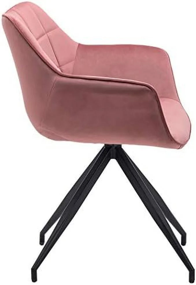 Pink Velvet Accent Dining Arm Chair Z22203