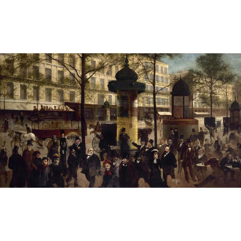 Black Ornate Wood Framed Museum Art Print F954