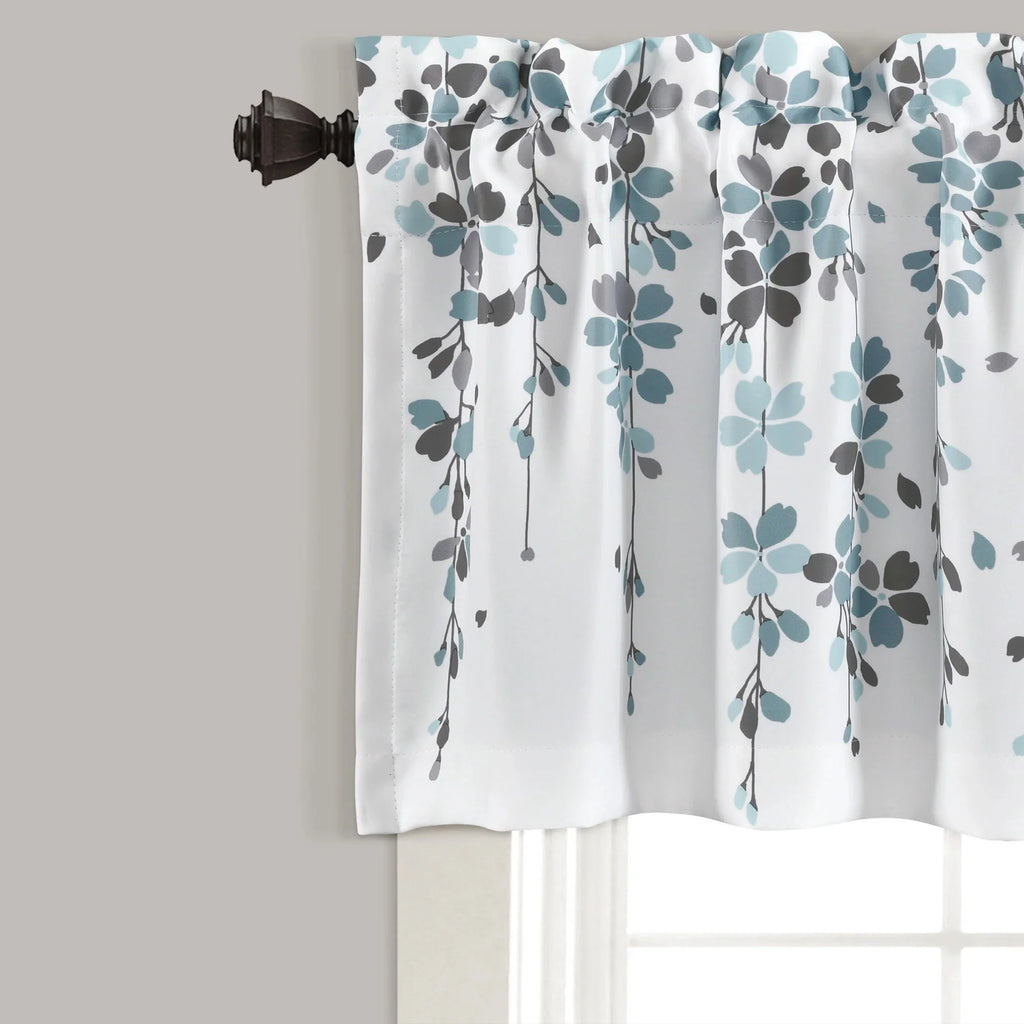 Floral Yellow Polyester Room Darkening Valance A99580