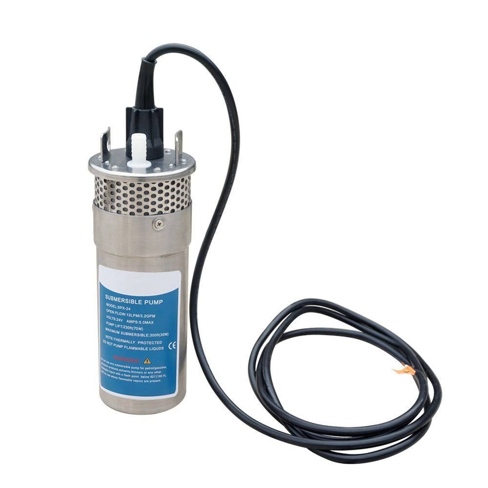 24V Stainless Shell Submersible 3.2GPM Deep Well Water DC Pump F355