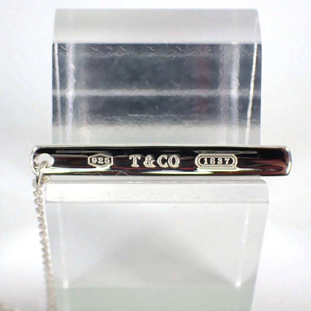 925 Silver Bar Pendant Necklace E94137