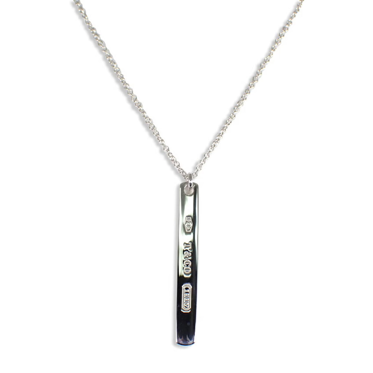 925 Silver Bar Pendant Necklace E94137