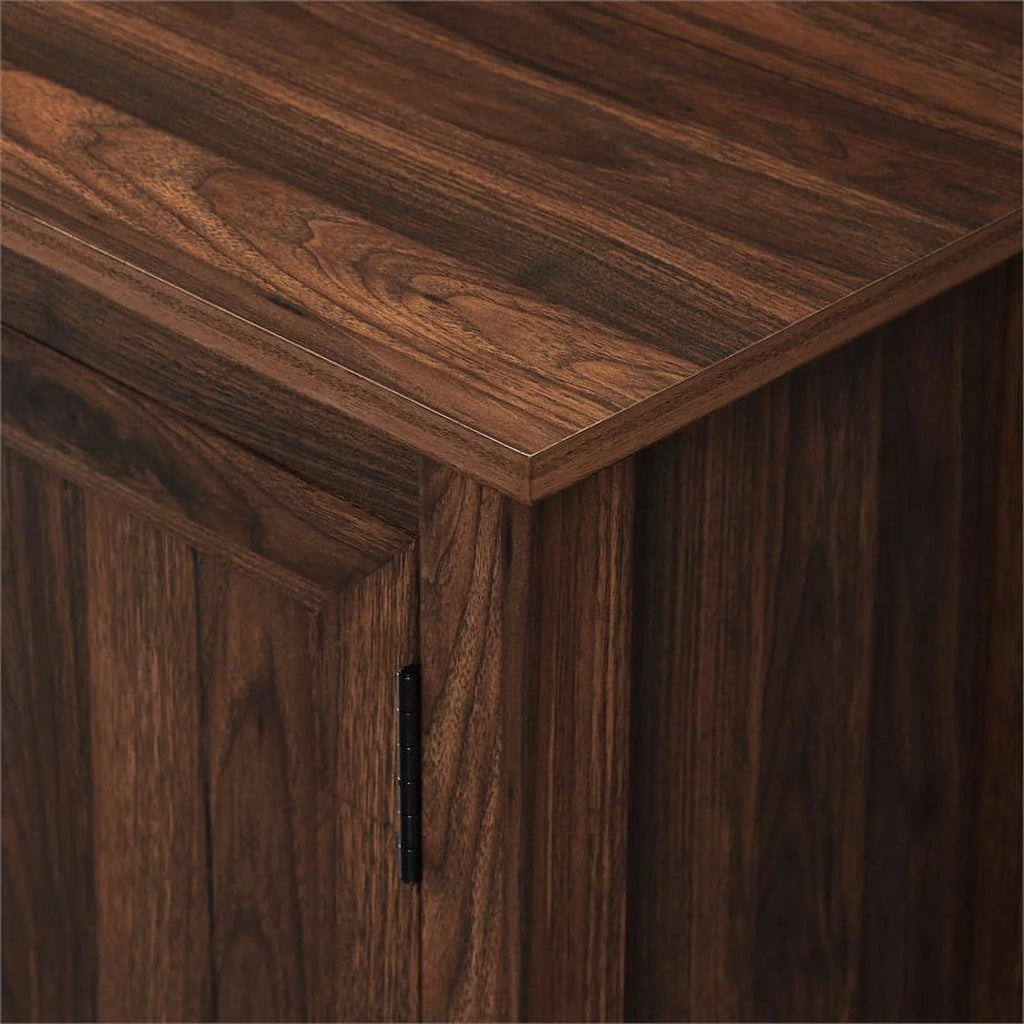 Simple Modern Wood TV Stand up to 78" Dark Walnut R455669