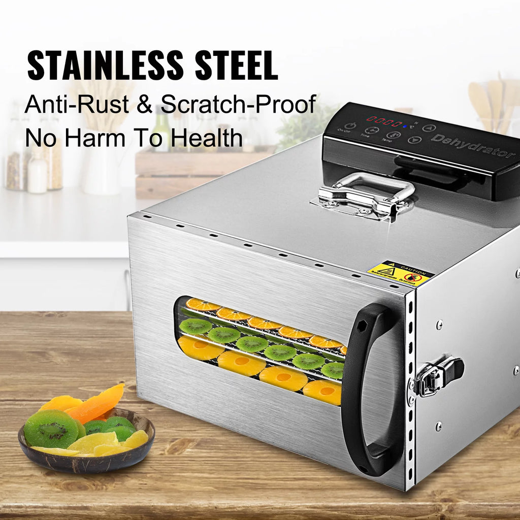 Stainless Steel 6 Trays Digital Food Dehydrator K136