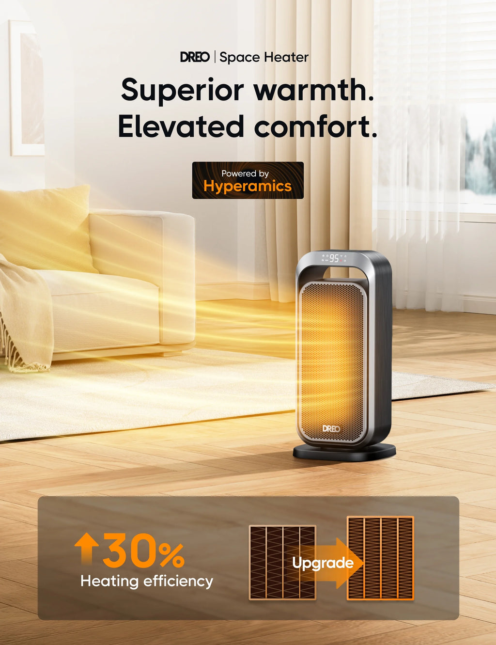 Portable Electric Ceramic Space Heater with Remote F79496