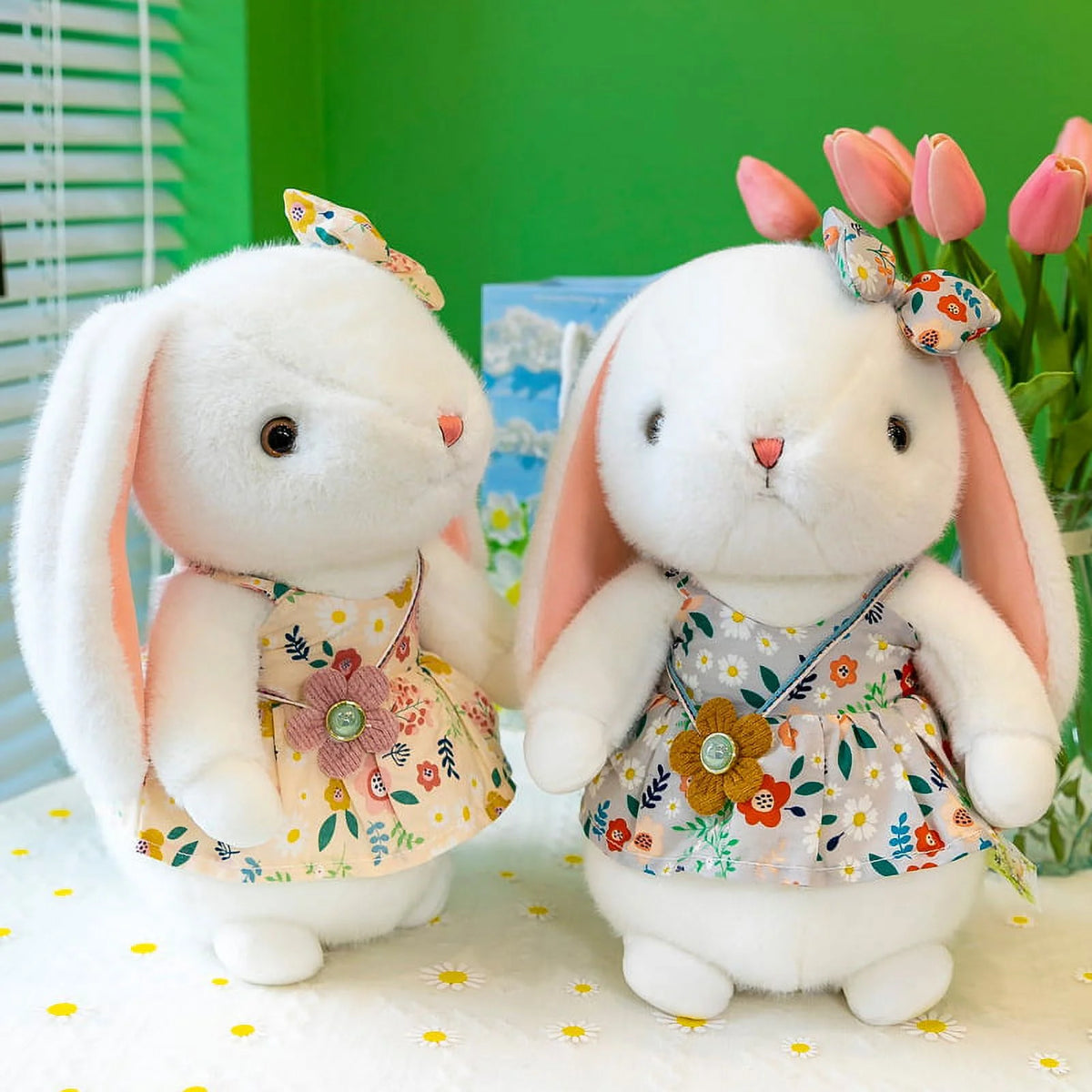 Easter Bunny Plush Stuffed Toy with Floppy Ears H805430