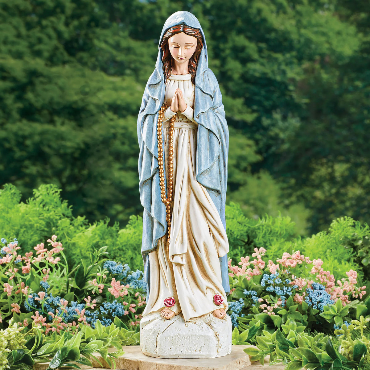 Hand-Painted Virgin Mary Garden Statue B161
