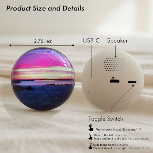 2.7" White Crystal Ball Video Player with Sound N347