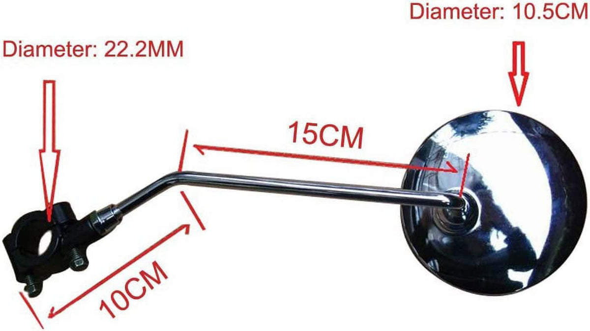 Vintage Bicycle Metal Side Mirror Stainless Steel Frame A410500