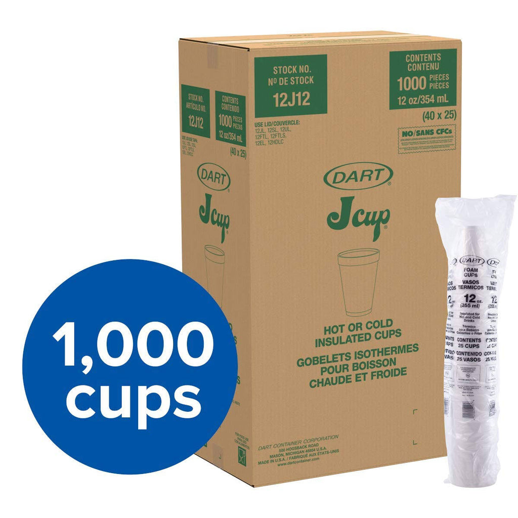 12 oz Foam Cup Case of 1000 I2550