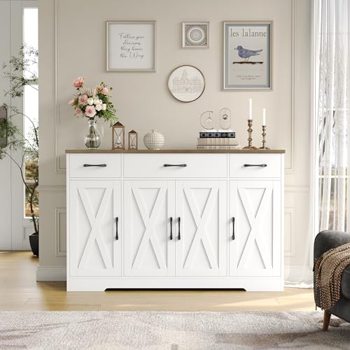 Ash Grey Buffet Sideboard Cabinet with Drawers H90720