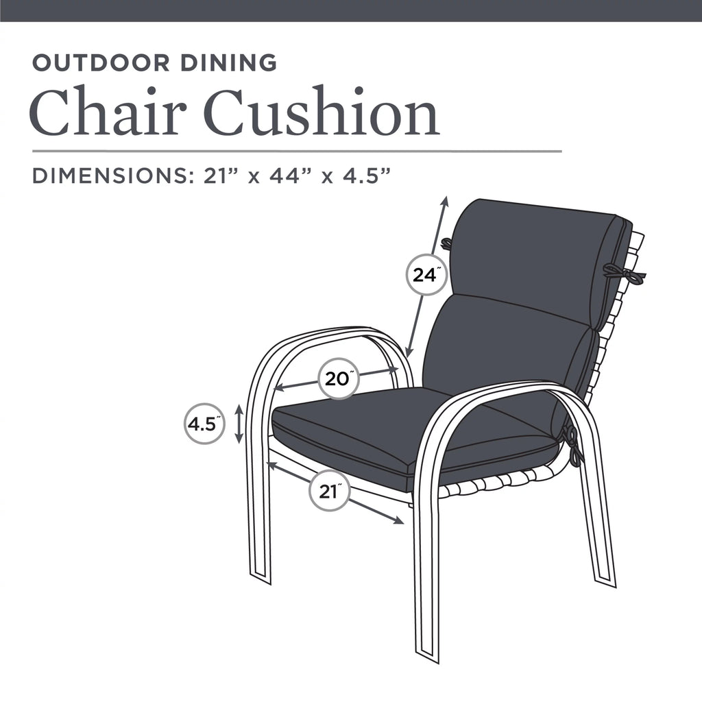 Grey Rectangle Outdoor Chair Cushion Z26242