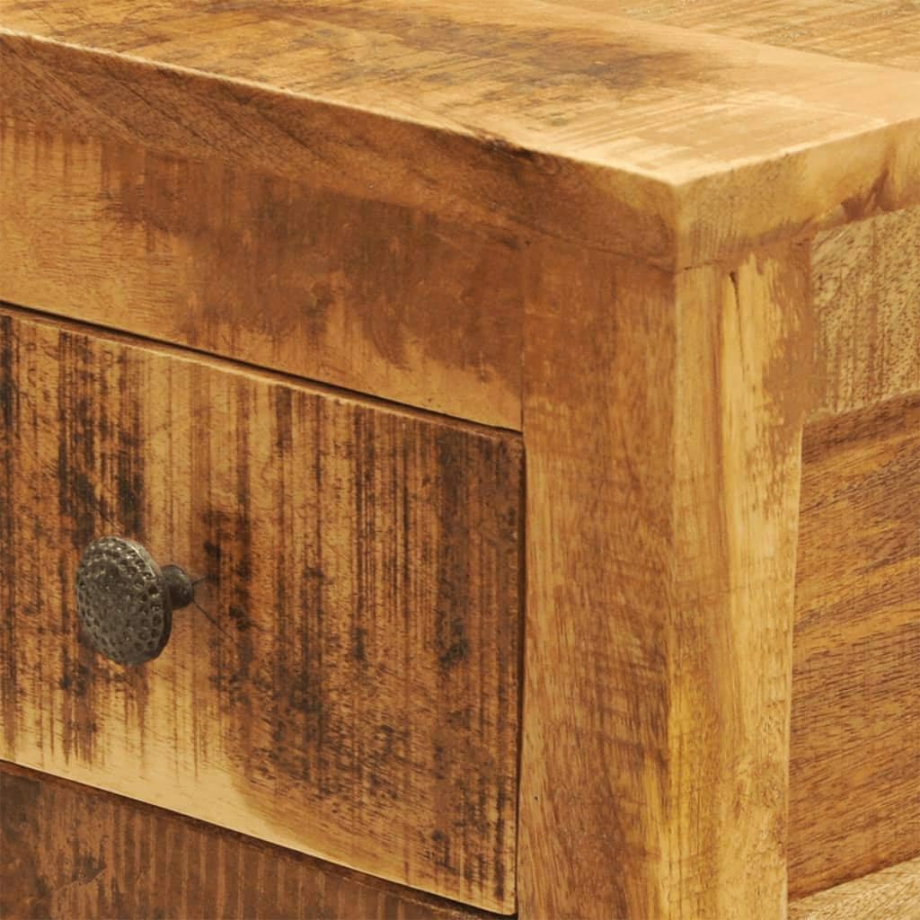 Solid Mango Wood 1 Drawer Side Table F51240