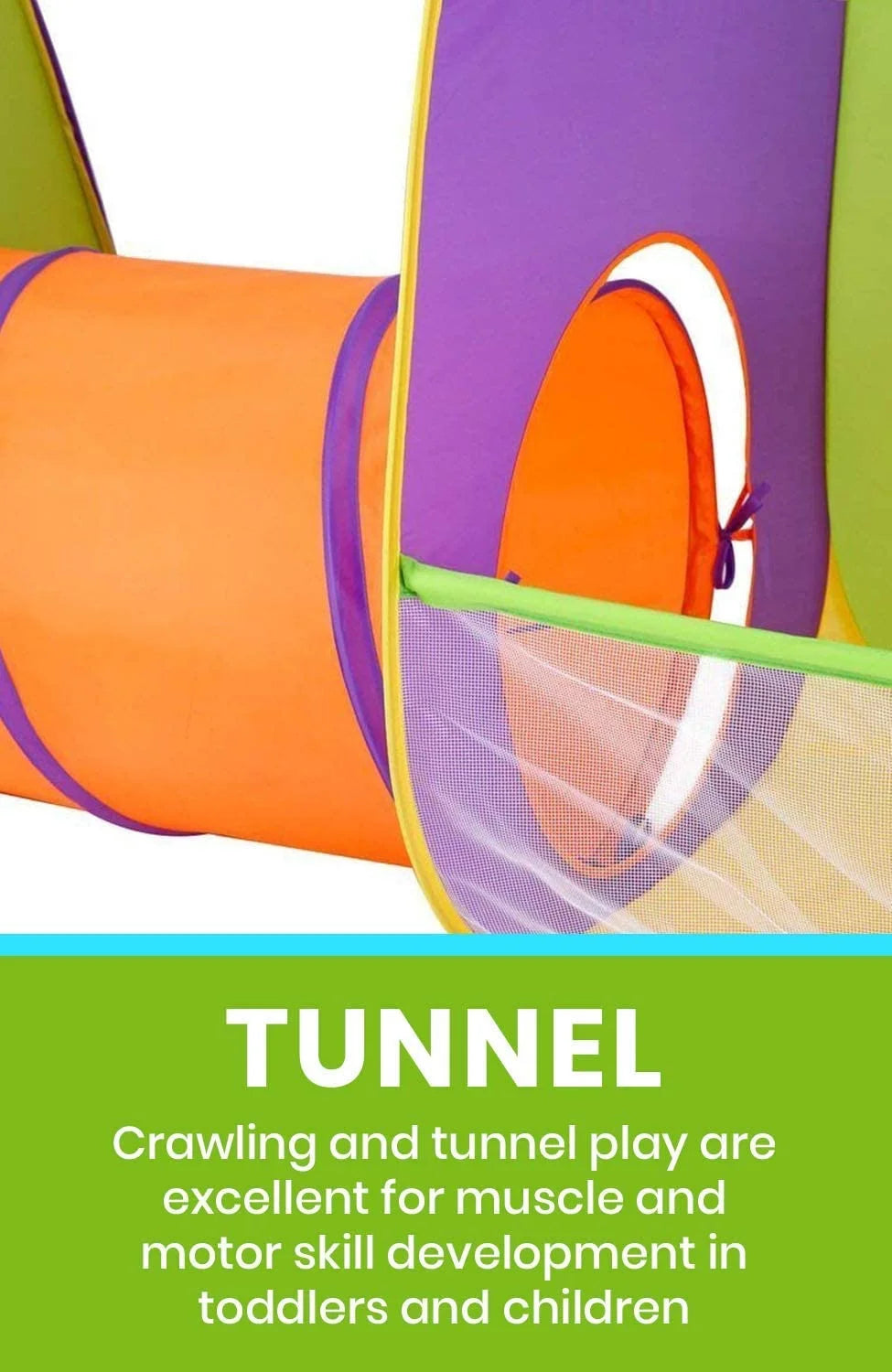 3 in 1 Play Tent Tunnel Set with 4 Balls W263