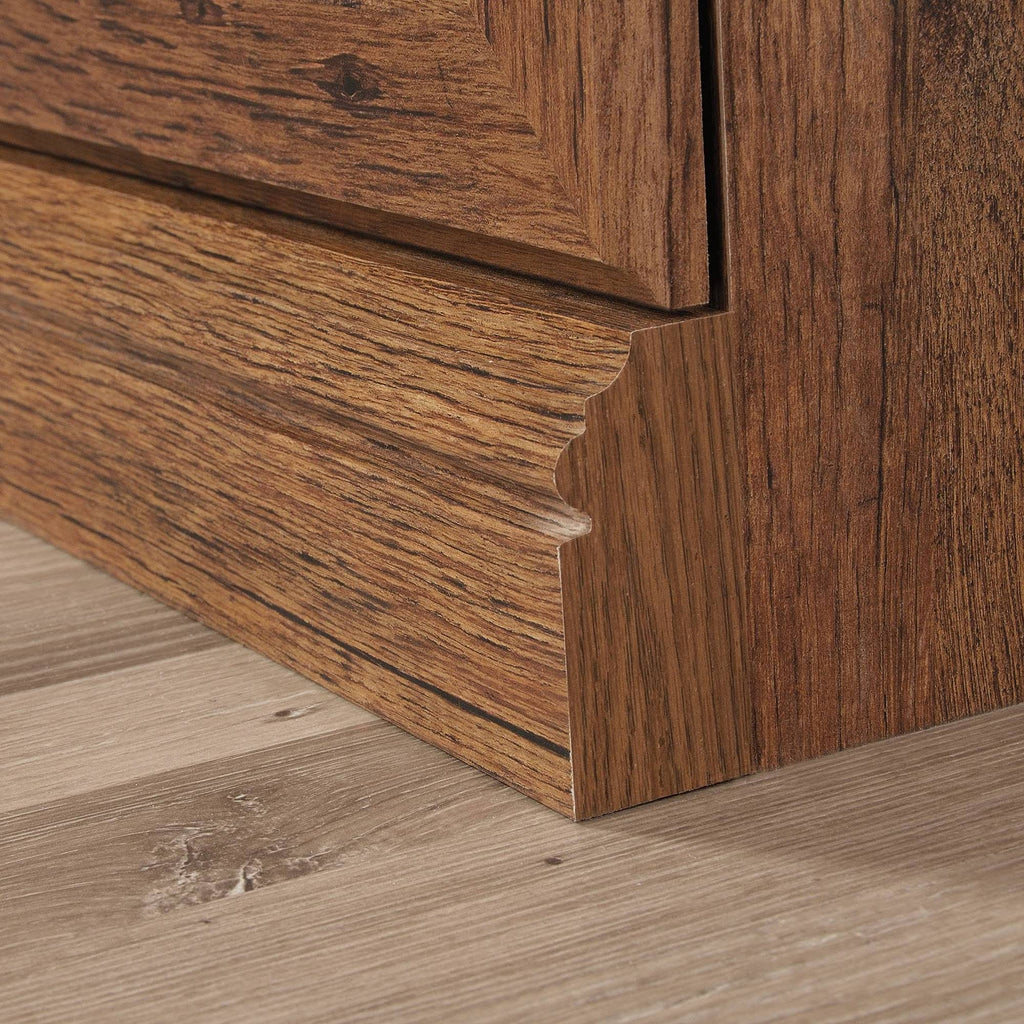 5-Shelf Bookcase with Doors in Vintage Oak E14240