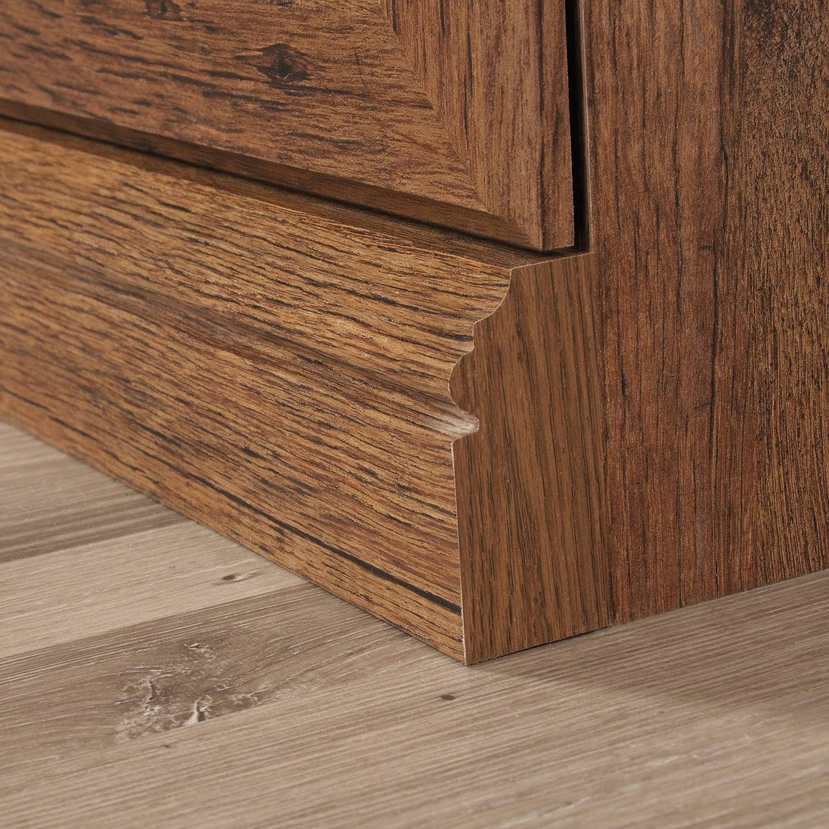 5-Shelf Bookcase with Doors in Vintage Oak E14240