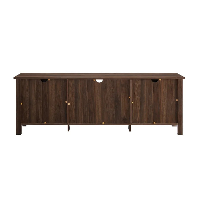 Simple Modern Wood TV Stand up to 78" Dark Walnut R455669