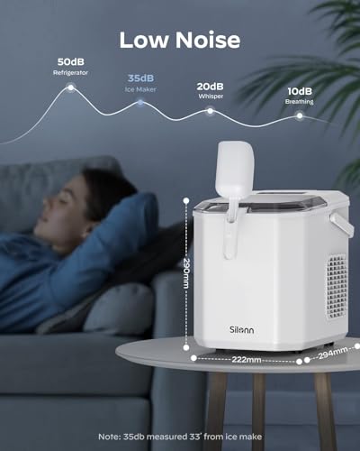 Portable Countertop Ice Maker with Carry Handle and Scoop H39781