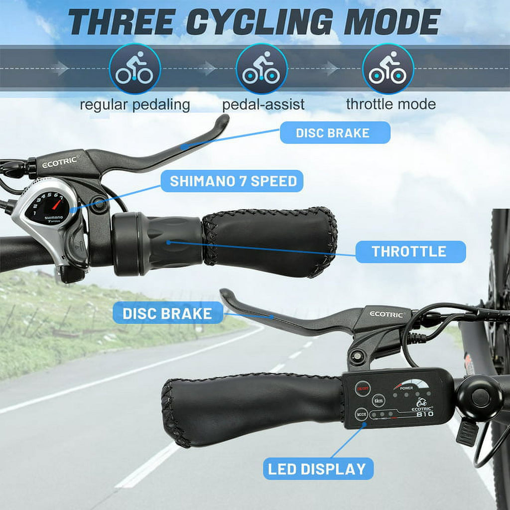 Black 26 In. 36 V 350 W 12.5 AH 7 Speed Electric Bike W46027