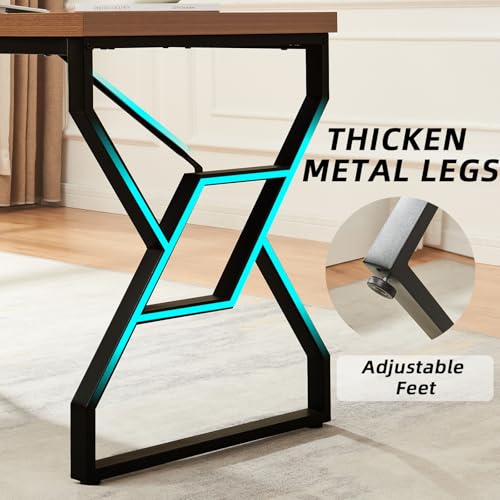 63-inch Engineered Wood Metal Desk O64768