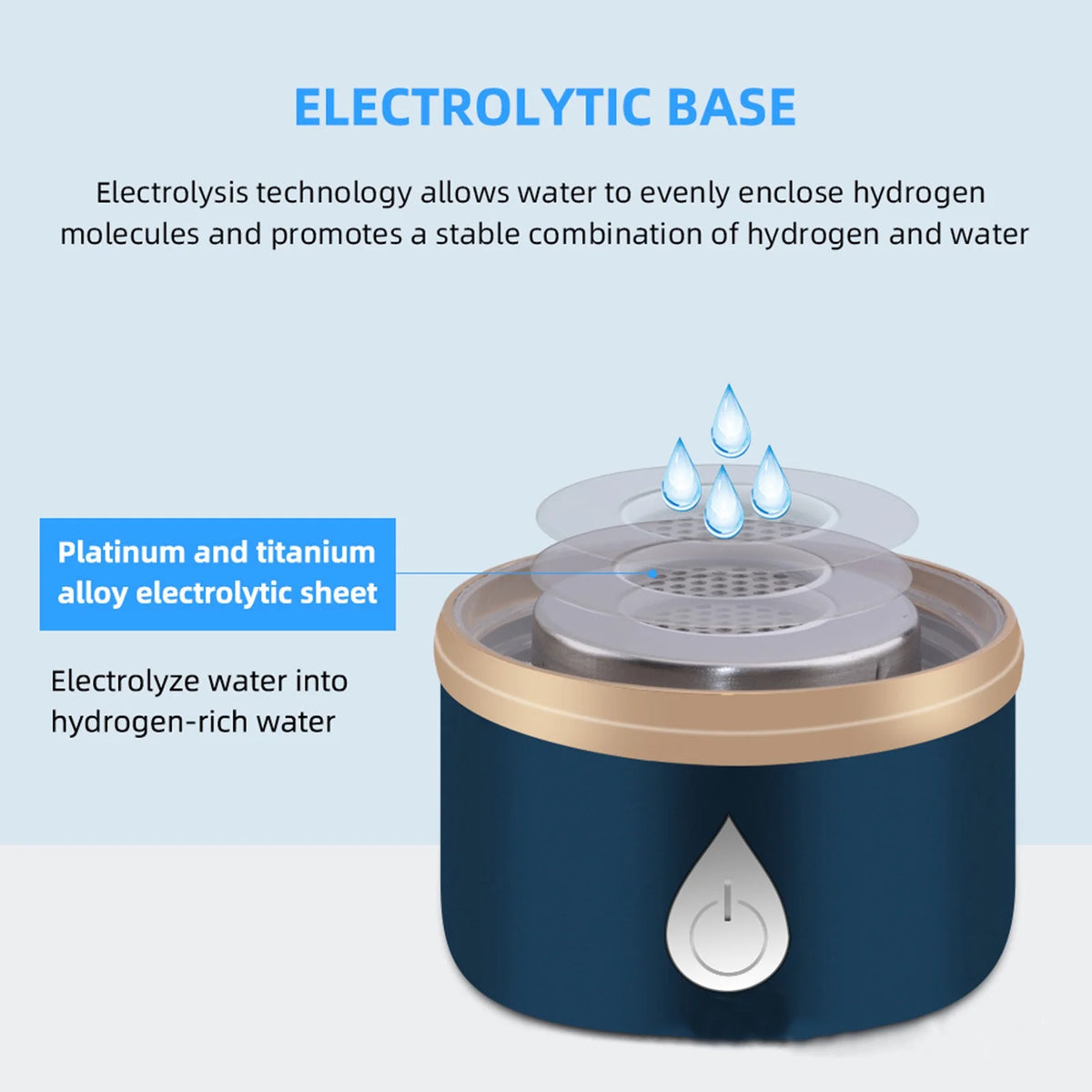 USB Rechargeable Hydrogen Rich Water Generator Bottle P309