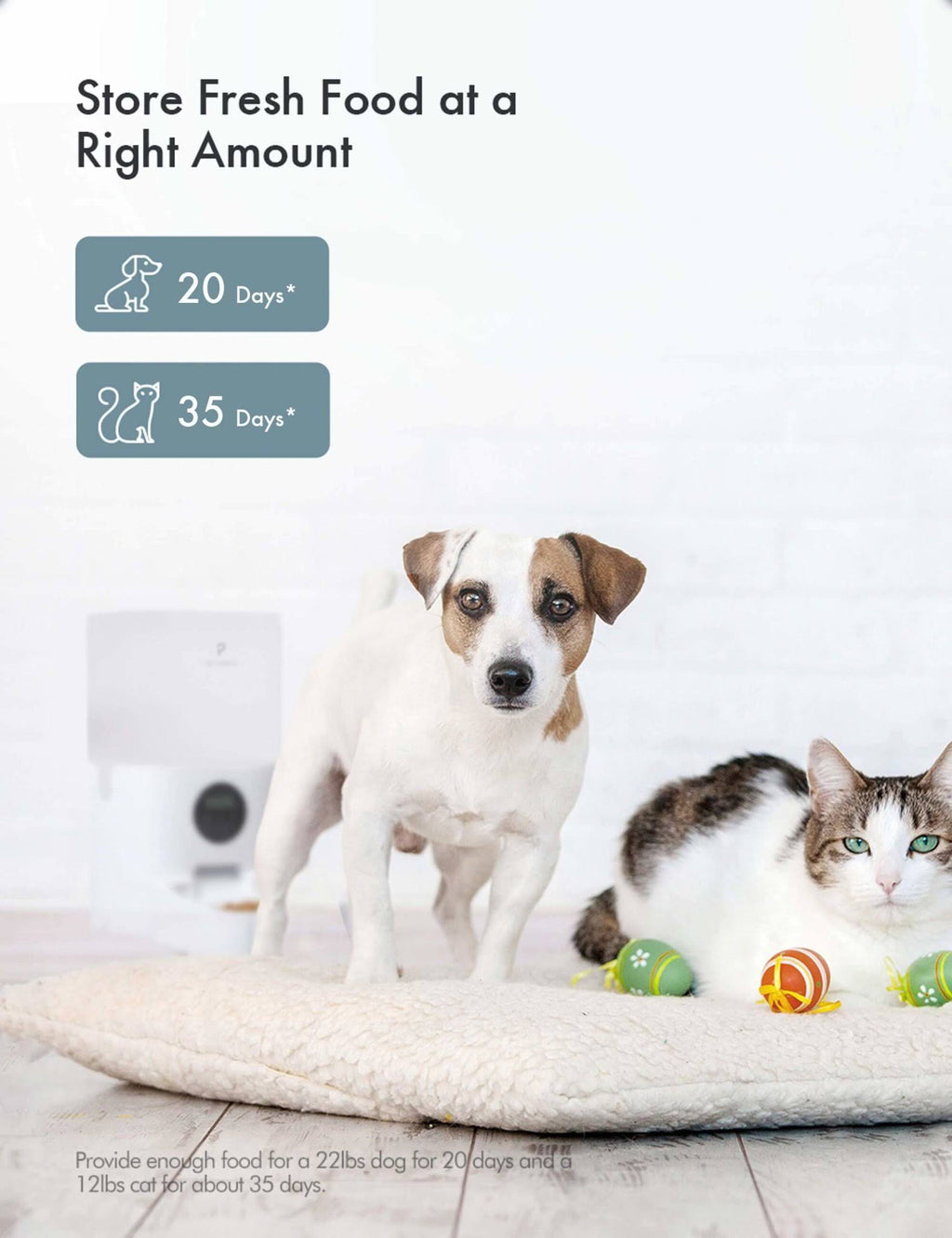 Automatic Dog & Cat Feeder, Translucent, 25-Cup R88770