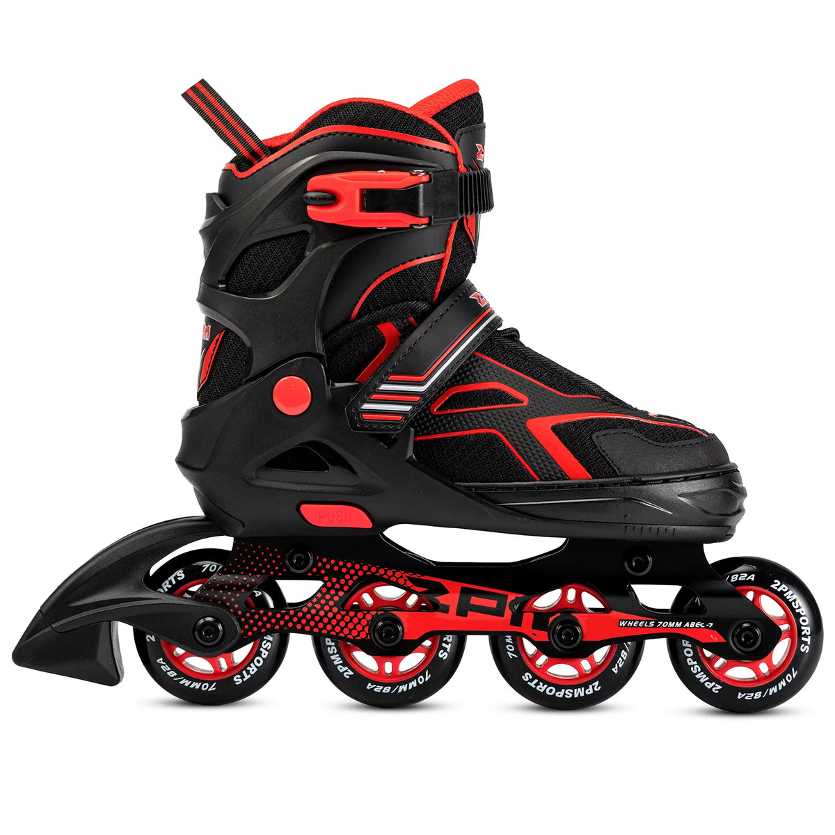 Red Black Adjustable Inline Skates E25123