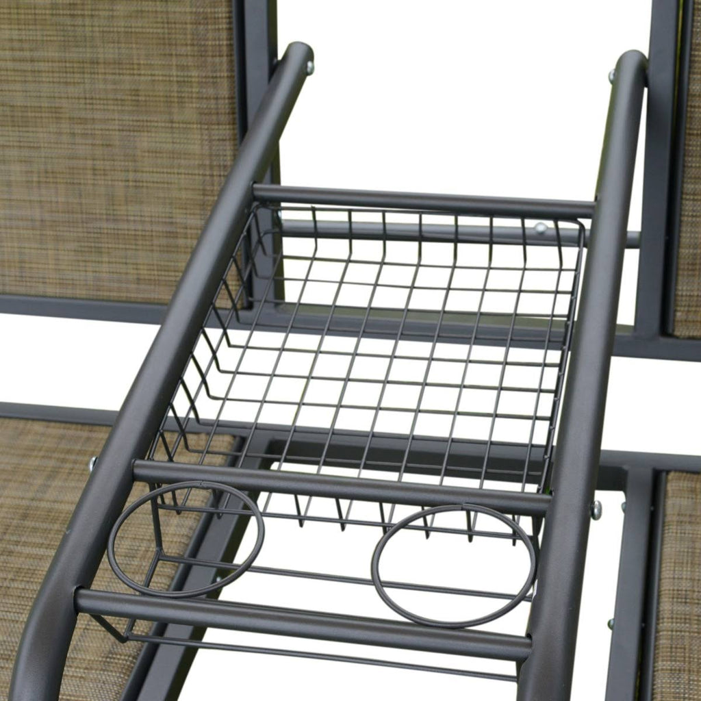Covered Porch Canopy Swing Bench Chair with Stand M39506
