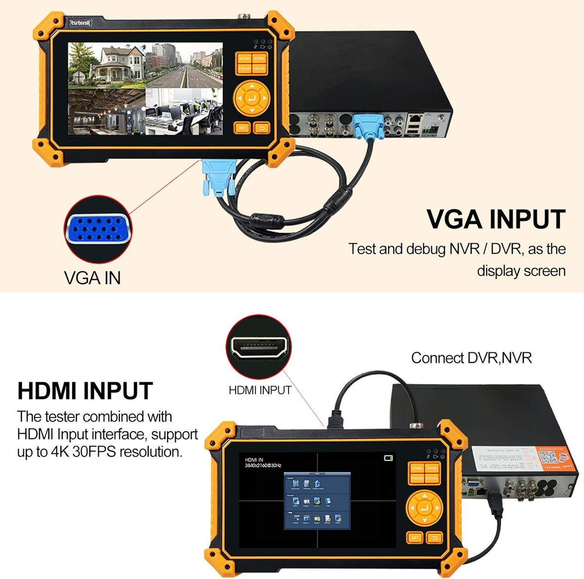 5 inch TFT-LCD CCTV Tester Monitor V553