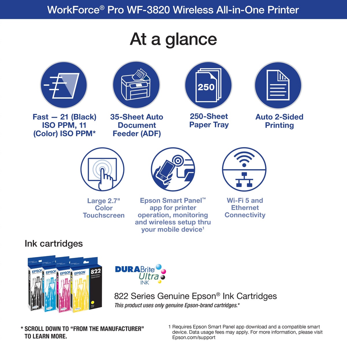 Black Wireless Color Inkjet All-in-One Printer O2464