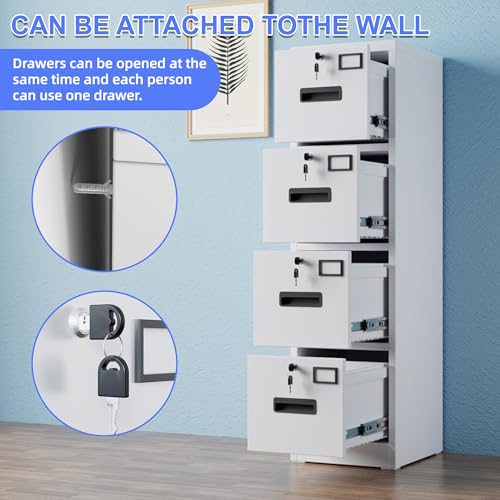 Black 3 Drawer Metal File Cabinet with Lock U6642