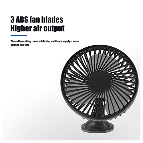 Black USB Powered Portable Vehicle Fan D504463