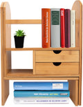 Bamboo Desktop Bookshelf Organizer I40332