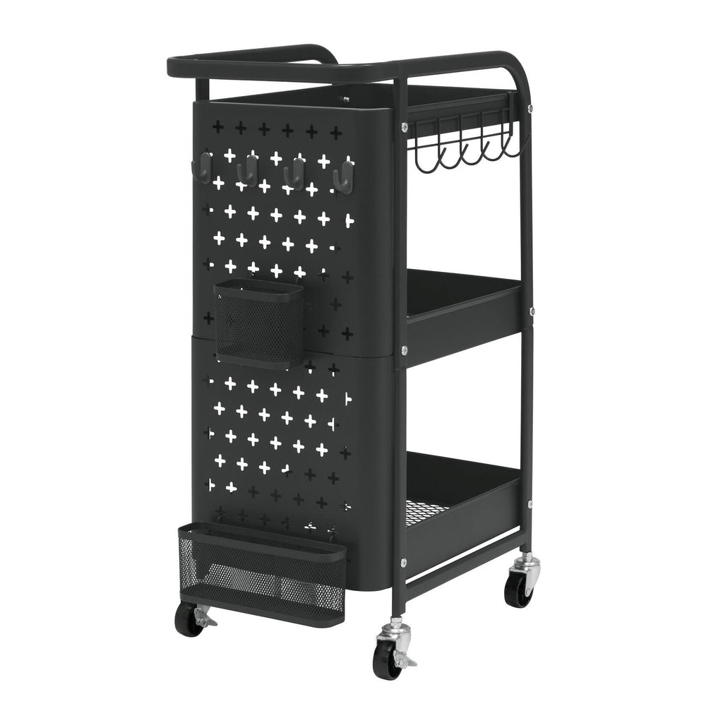 3-Tier Metal Utility Cart - White R3129